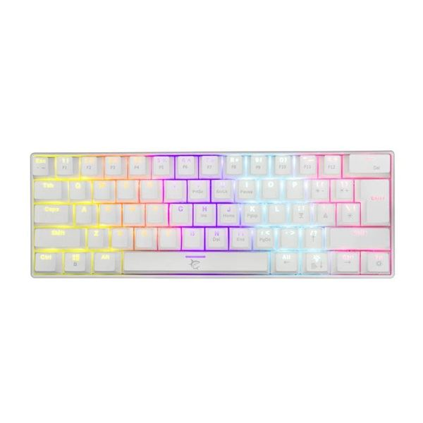 White Shark COMMANDOS mechanikus gamer billentyűzet fehér (WS GK-2106W/R-US)
