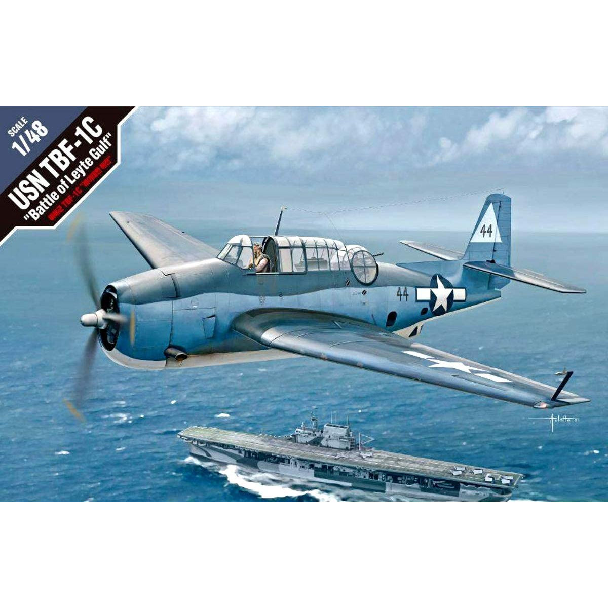 Academy USN TBF-1C Battl e of Leyte Gulf repülőgép műanyag modell (12340)