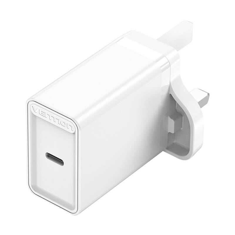Vention USB-C hálózati töltő UK 20W fehér (FADW0-UK) (FADW0-UK)