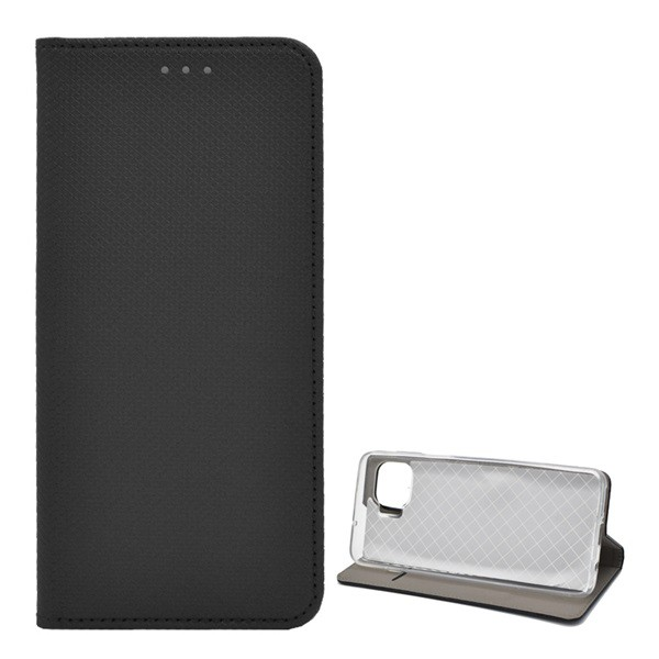 Калъф Motorola Moto G 5G (XT2113) Gigapack, стоящ, кожен ефект (обръщане, странично отваряне, настолен държач, диамант) черен, gigapack опаковка