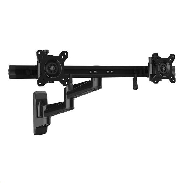 StarTech.com ARMDUALWALL skærmbeslag og -stativer 61 cm (24") Væg Sort