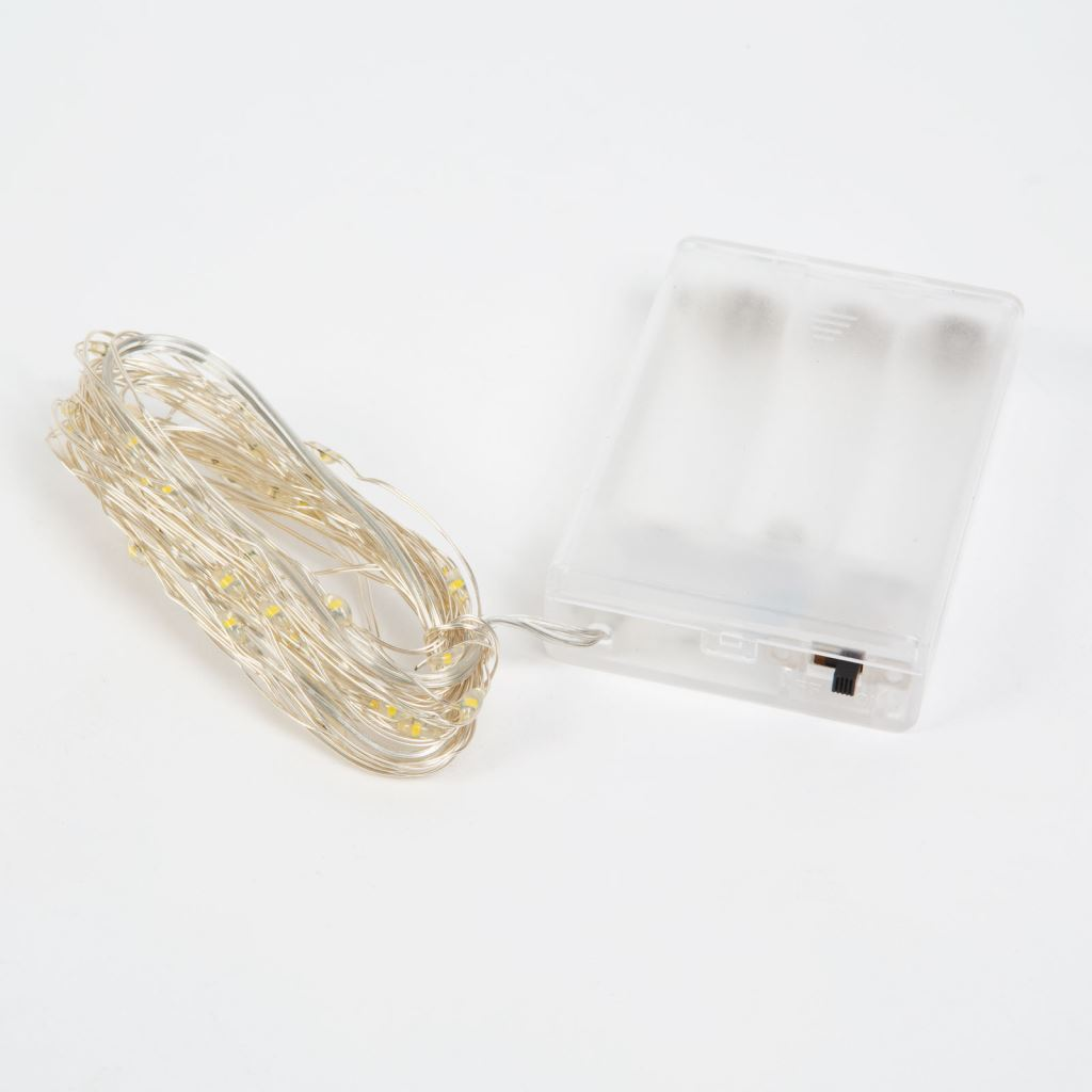 Family LED fényfüzér 5m, színes, 3xAA (58041B) (58041B)