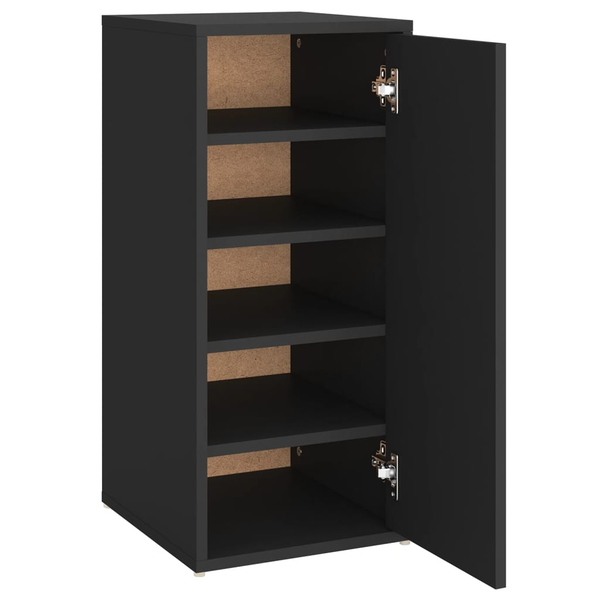 fekete forgácslap cipősszekrény 32 x 35 x 70 cm