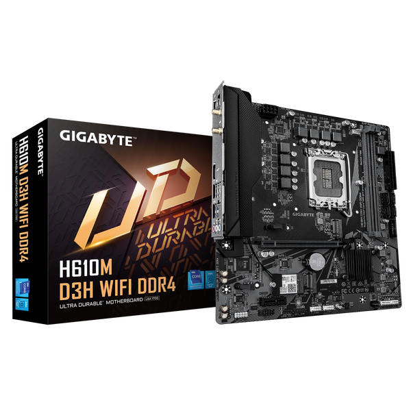 GIGABYTE H610M D3H WIFI DDR4 bundkort Intel H610 LGA 1700 micro ATX