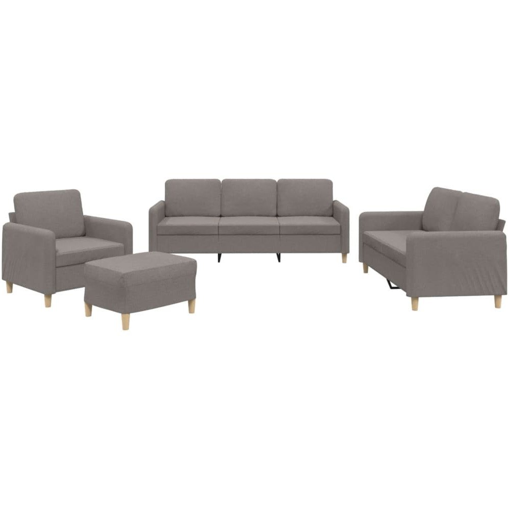 4 részes tópszínű mikroszálas szövet ülőgarnitúra párnával (3202085 VidaXL)