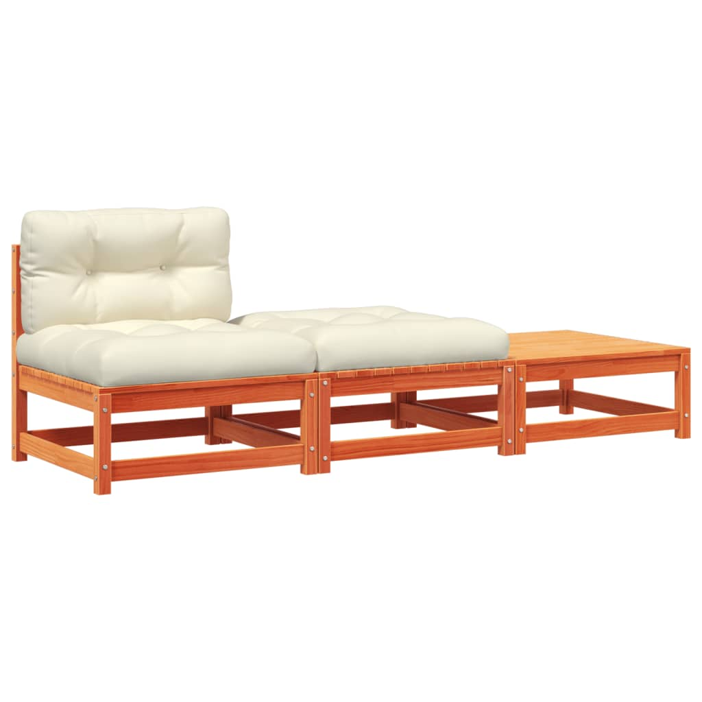 kerti karfa nélküli kanapé párnával és lábtartóval (838146)