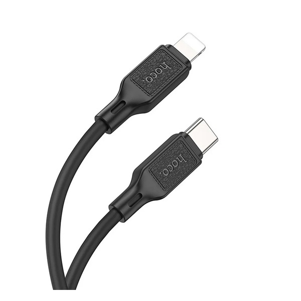 Hoco adatkábel (Type-C - lightning, 20W, PD gyorstöltő, 100cm) FEKETE (X90) (X90)
