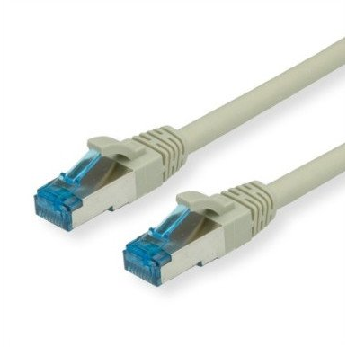 VALUE S/FTP Patch Cord Cat.6A (Class EA), szary, 0,15 m