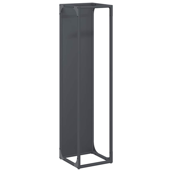 antracitszürke hidegen hengerelt acél tűzifatároló 25x25x100 cm