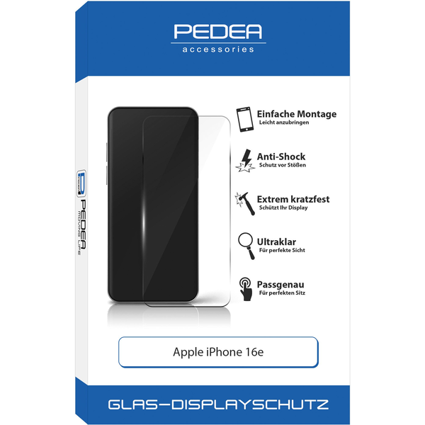 PEDEA Display-Schutzglas für Apple iPhone 16e