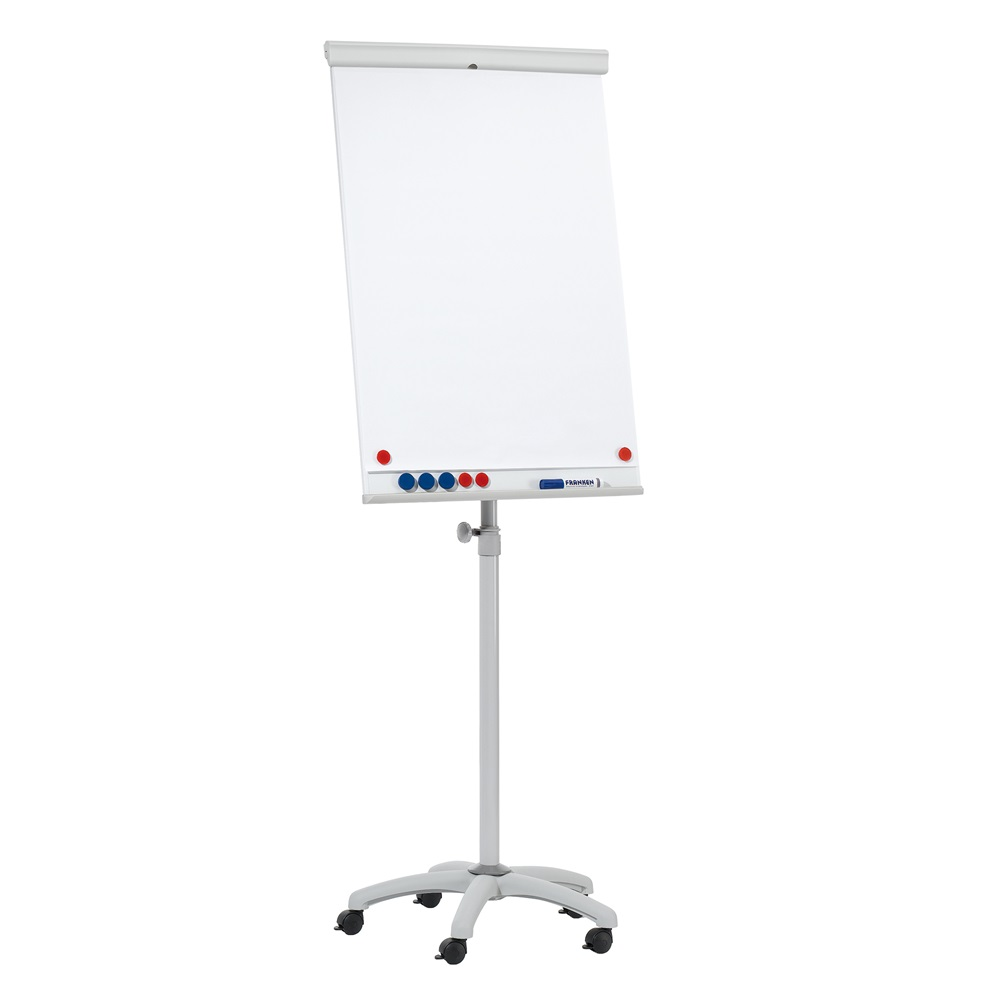 Franken Flipchart tábla mobil 68x105cm, mágneses 5 görgős gurítható ValueLine (EL-FC31) (EL-FC31)