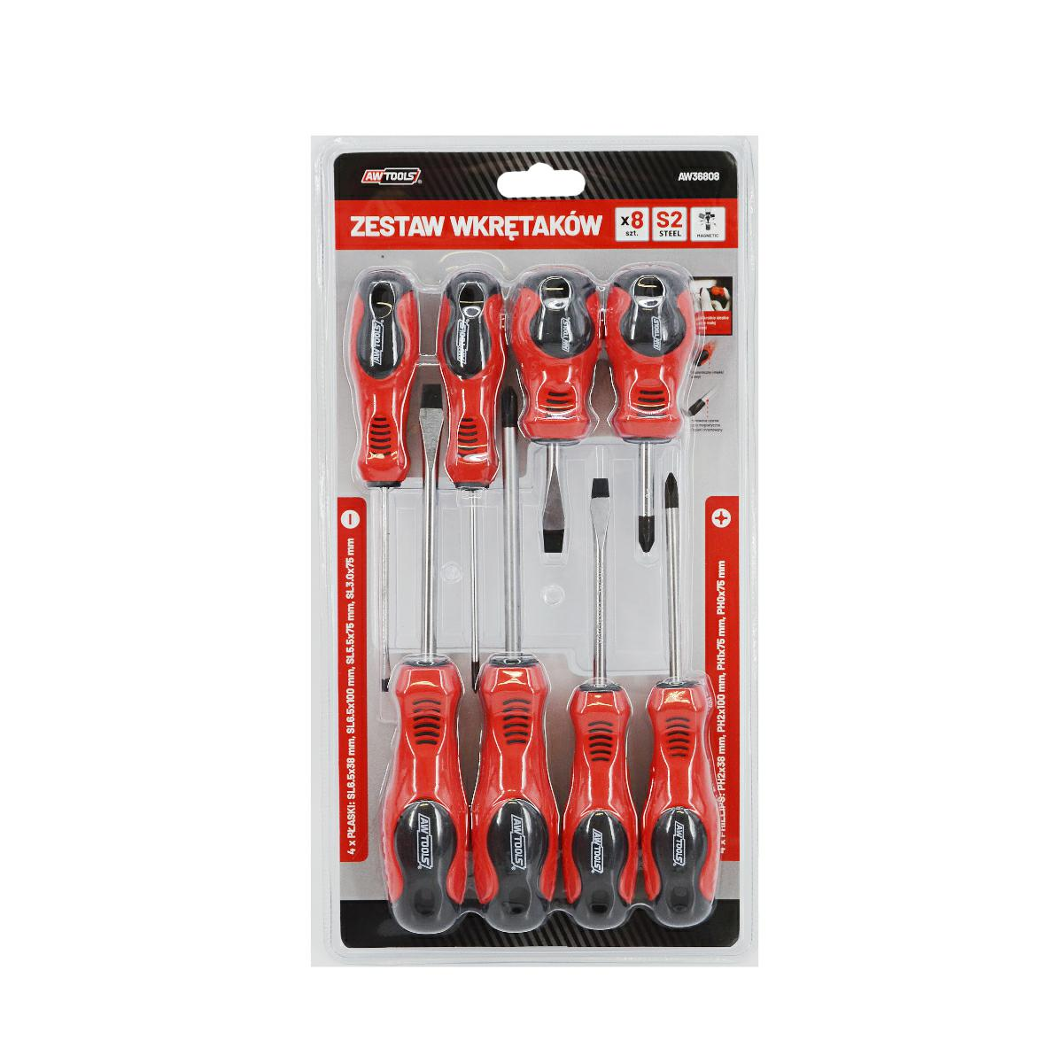 Csavarhúzó készlet Awtools 8 db-os (AW36808)