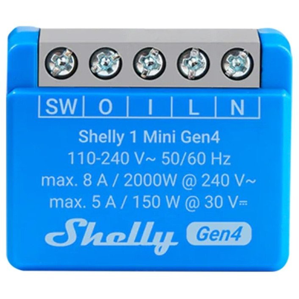 Módulo De Automatización Shelly 1 Mini Gen4 Azul