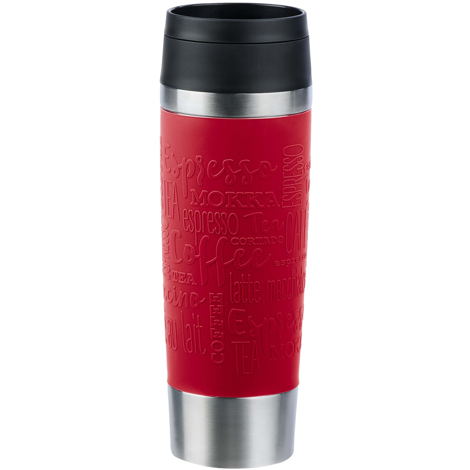 EMSA Travel Mug Classic N2022200 cestovný hrnček 500 ml Čierna, Červená, Nerezová oceľ Nerezová oceľ (N2022200)