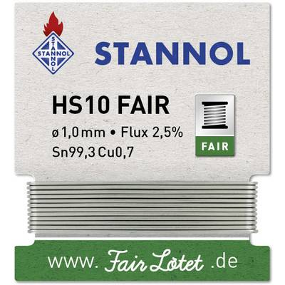 Forrasztóón Tekercs Stannol HS10-Fair Sn99.3Cu0.7 5 g 1.0 mm (599106)