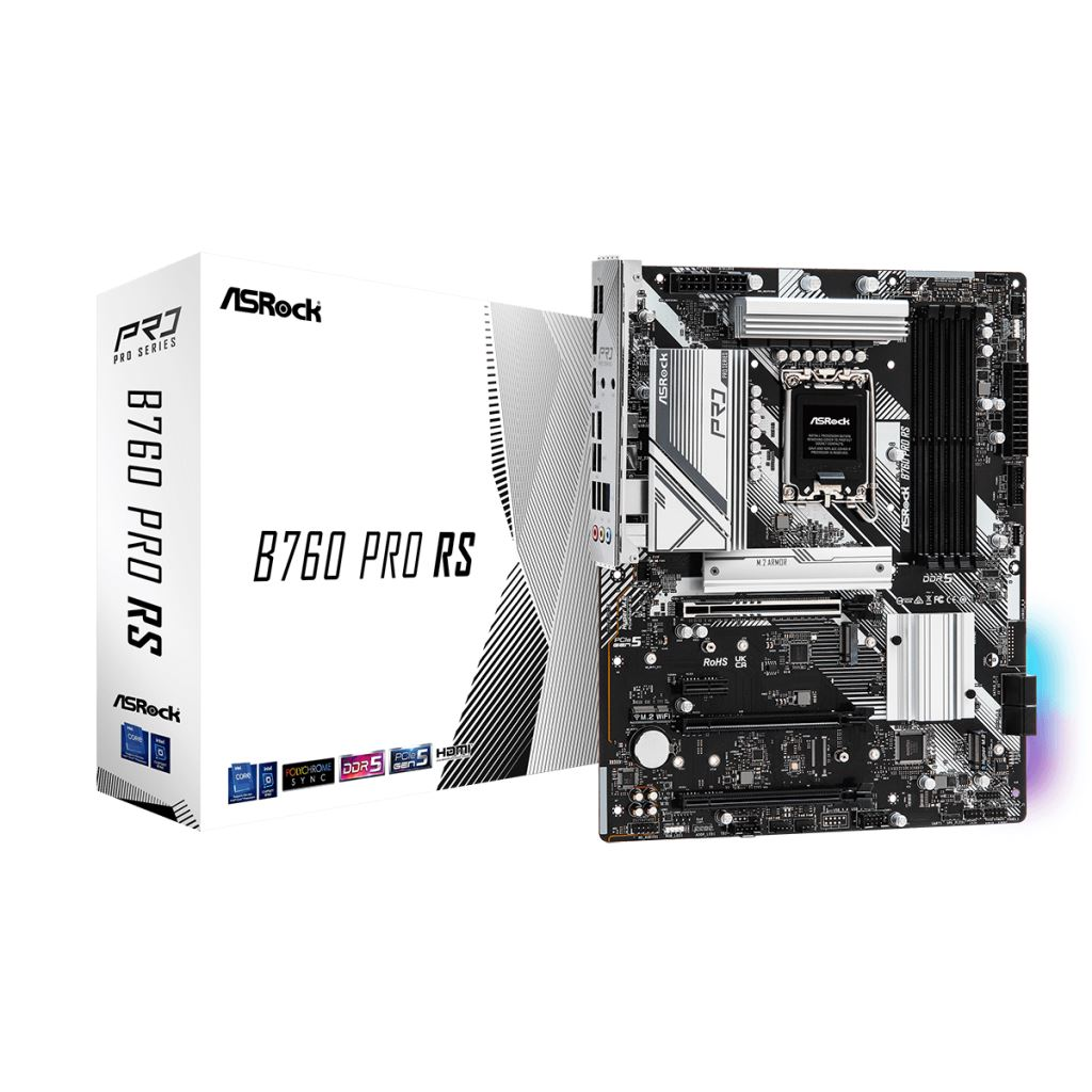 ASRock B760 Pro RS alaplap (90-MXBKS0-A0UAYZ) (90-MXBKS0-A0UAYZ)