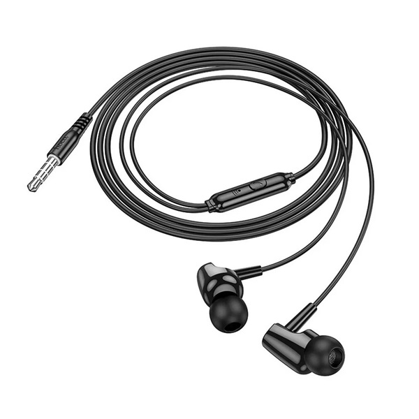 Hoco STORY fülhallgató SZTEREO (3.5mm jack, mikrofon, felvevő gomb) FEKETE (M112 BLACK) (M112 BLACK)