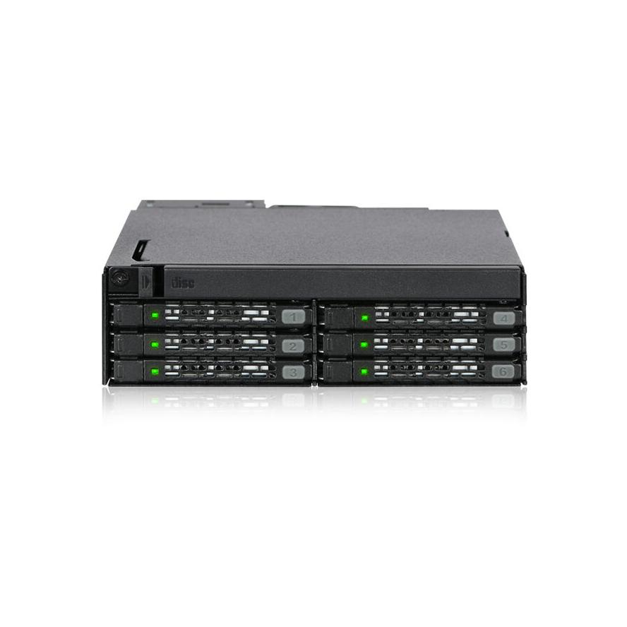 ICY DOCK 6 x 2.5" SAS/SATA SSD/HDD & Ultra Slim ODD Backplane Cage for External 5.25" Bay (MB606SPO-B)