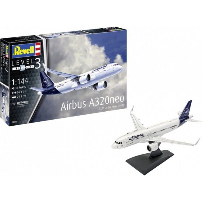 Revell 63942 Airbus A320 neo Lufthansa Repülőmodell építőkészlet 1:144 (GXP-720947)