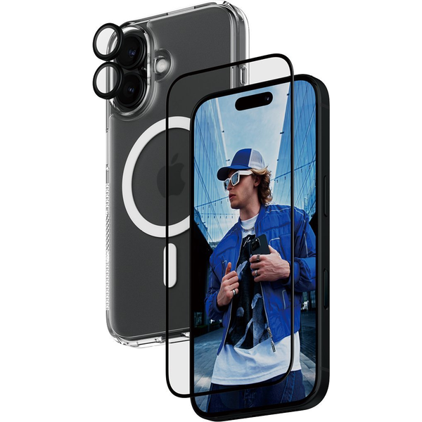 PanzerGlass PG 3-in-1 Bundle iPhone 16 6.1Inch Číra ochranná fólia na displej Apple 1 kusov