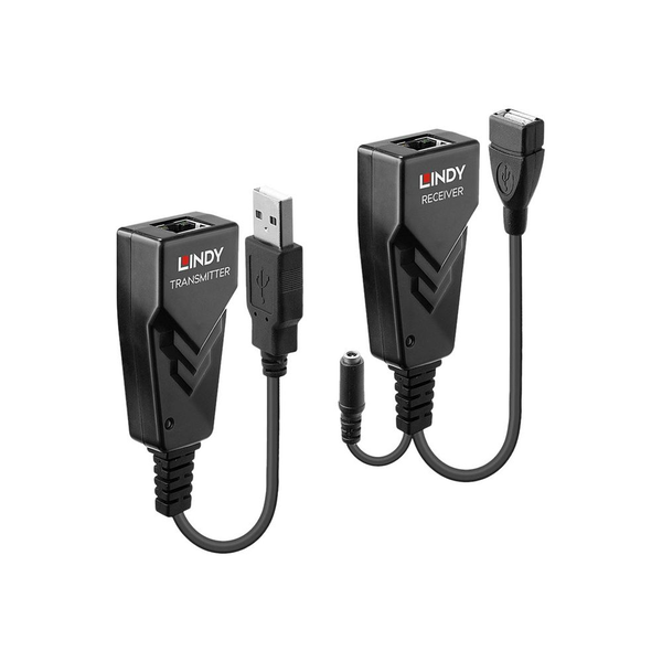 Lindy 42674 ampliador de red Transmisor y receptor de red Negro