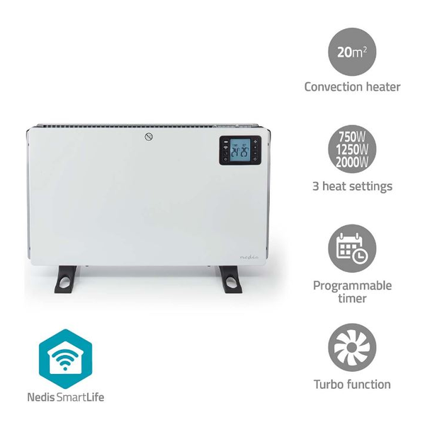 Nedis SmartLife Convection Heater WiFi | 2000W | 3 levels