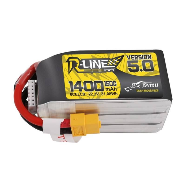 Baterie Tattu 5.0 1400mAh 22.2V 150C 6S1P XT60