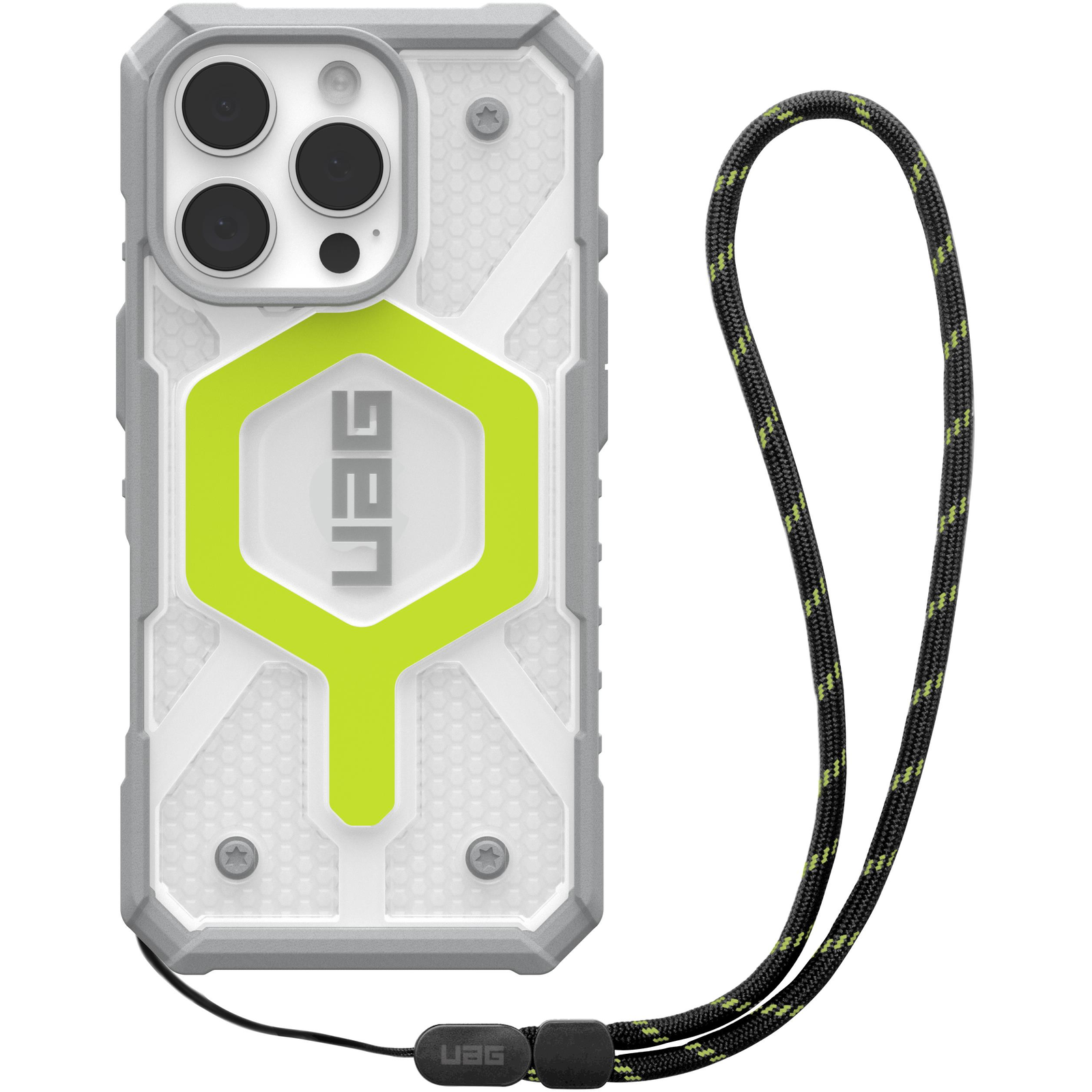 UAG Pathfinder Clear Magsafe Active Neon Lanyard iPhone 16 Pro tok (1144641BV01)