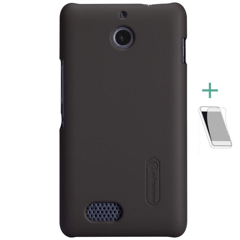 Sony Xperia E1, műanyag hátlap védőtok, Nillkin Super Frosted, barna (G45890)