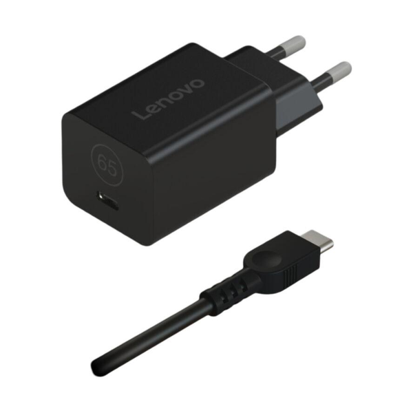 Lenovo GaN Nano Notebook tápegység 65 W 5 V, 9 V, 15 V, 20 V GaN, Készülék euro dugóval, Gyorstöltő