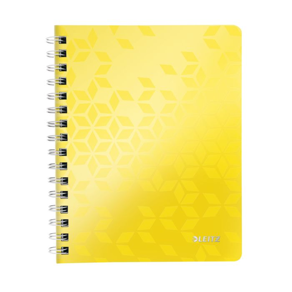 Тетрадка със спирала диктандо, Leitz, A4, 80 страници, жълта