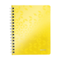 Тетрадка със спирала диктандо, Leitz, A4, 80 страници, жълта