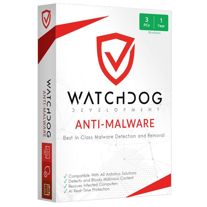 Watchdog Anti-Malware - 3 eszköz / 1 év elektronikus licensz