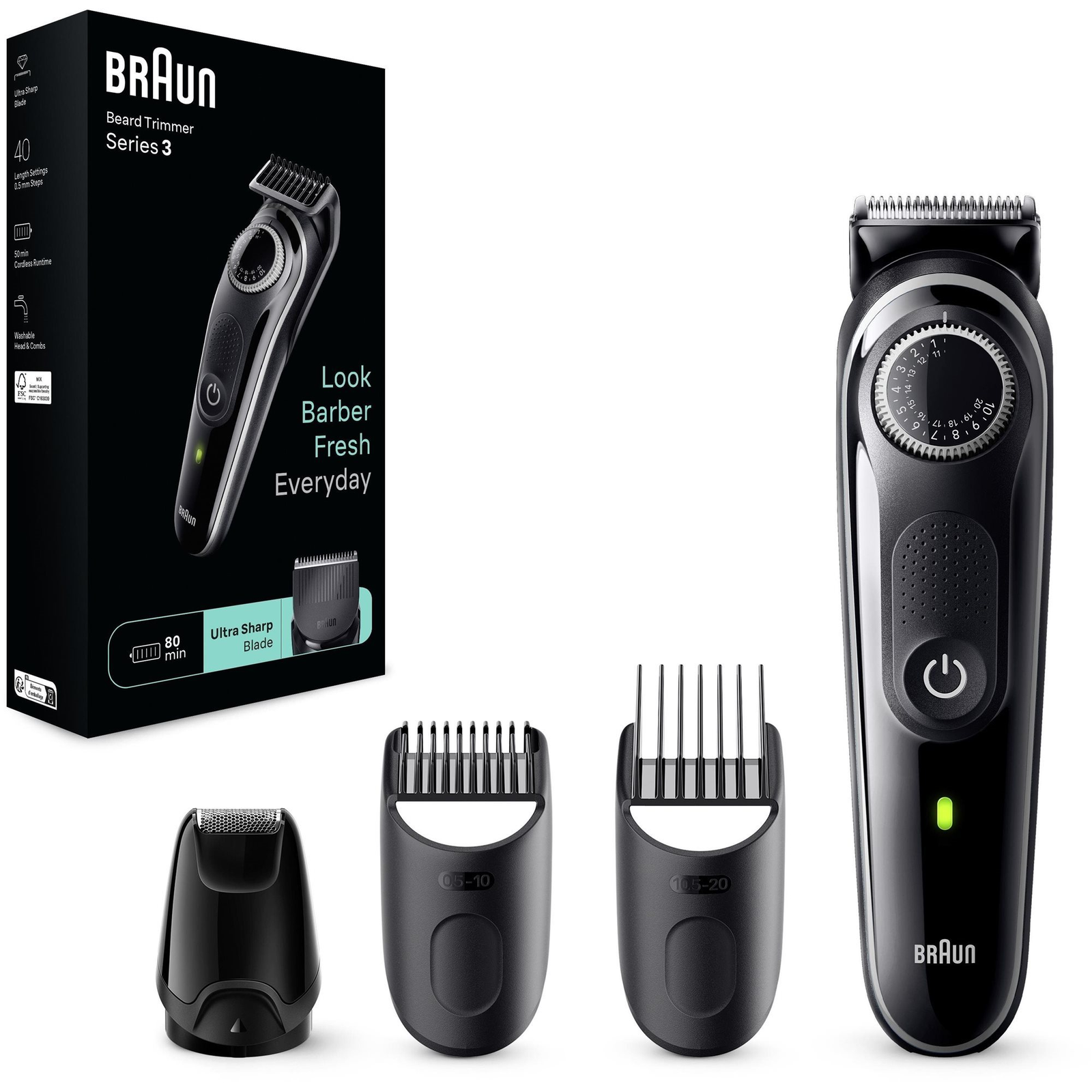 Braun 3 BT3430, elektrický zastrihávač beardtrimmer (4210201447931)