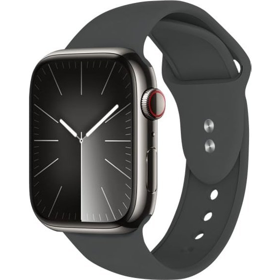 Crong Liquid Szilikon Szíj Apple Watch 44/45/46/49 mm Grafit