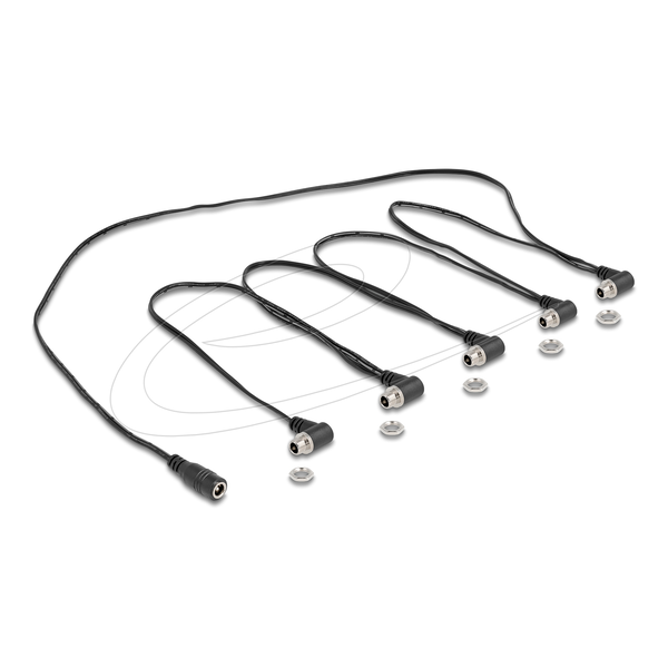DELOCK DC Splitter Kabel 1 x Buchse gerade zu 5 x Buchse 5,5