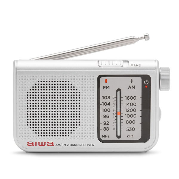 Aiwa RS-55SL Hordozható AM/FM Zsebrádió fülhallgatóval - Szürke