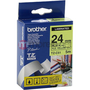 Brother Gloss Laminated Labelling Tape - 24mm, Black/Yellow етикетна лента TZ