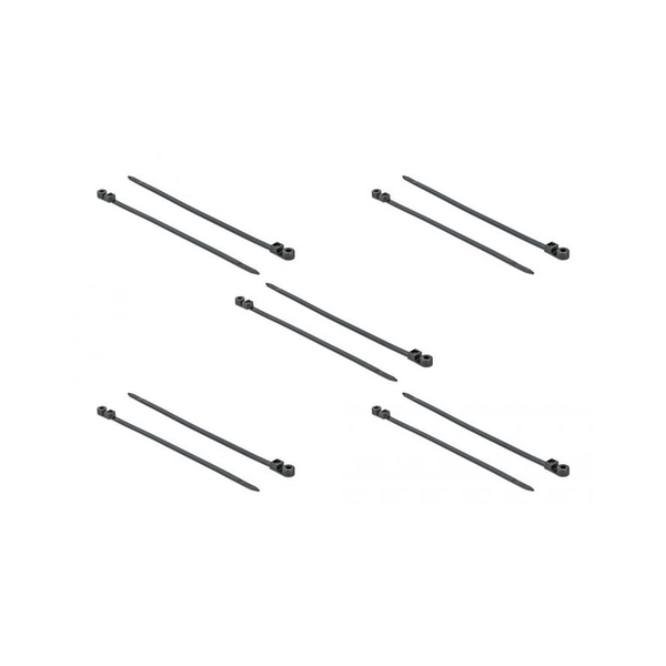 Delock Kábelkötöző szorító fűzőlyukkal Hx 400 x Sz 7,6 mm, 10 darab fekete