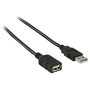 Valueline USB hosszabbító kábel, 1 m, fekete (VLCP60010B10)