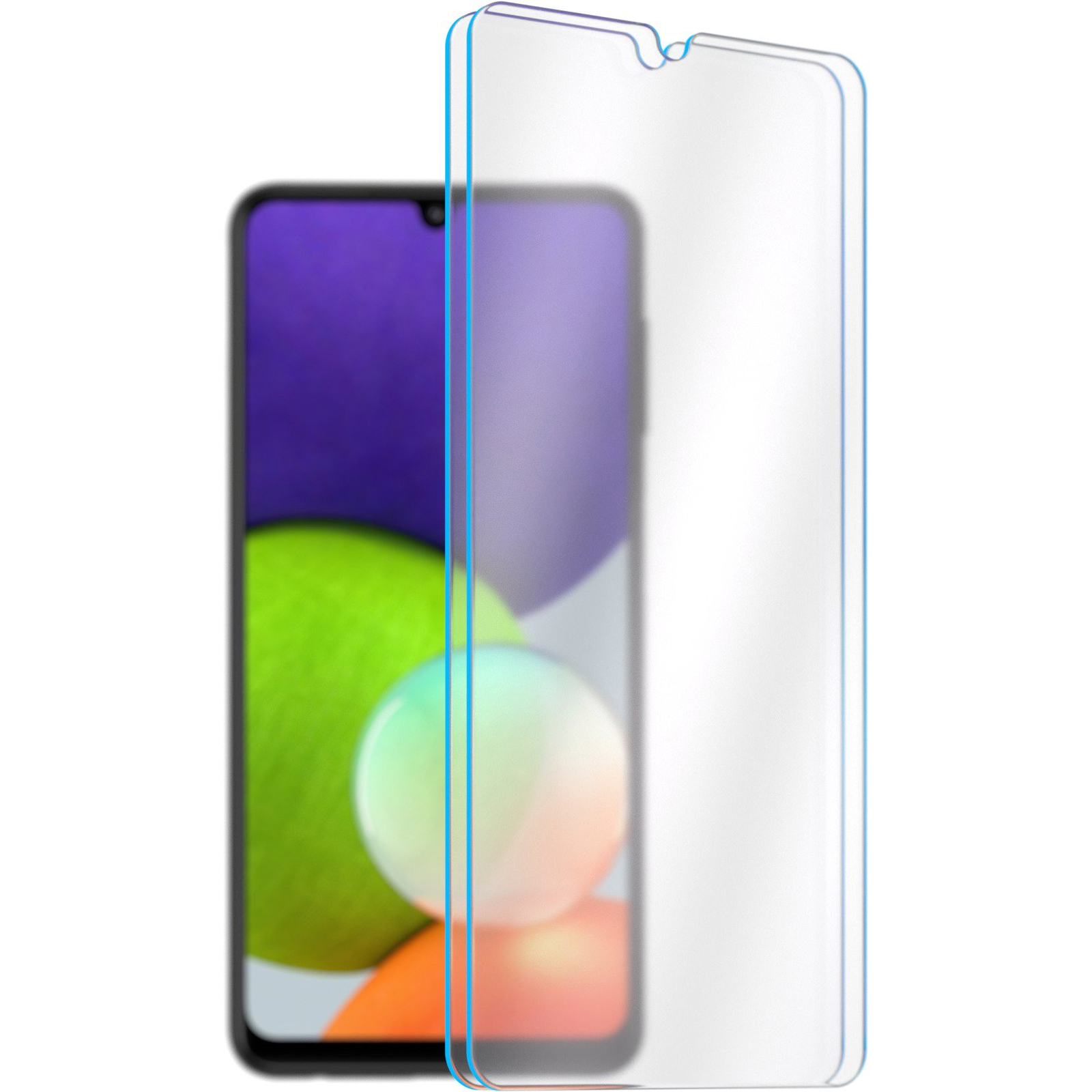 AlzaGuard Case Friendly Glass Samsung Galaxy A22 2.5D üvegfólia - 2db (AGD-TGF0033P2)