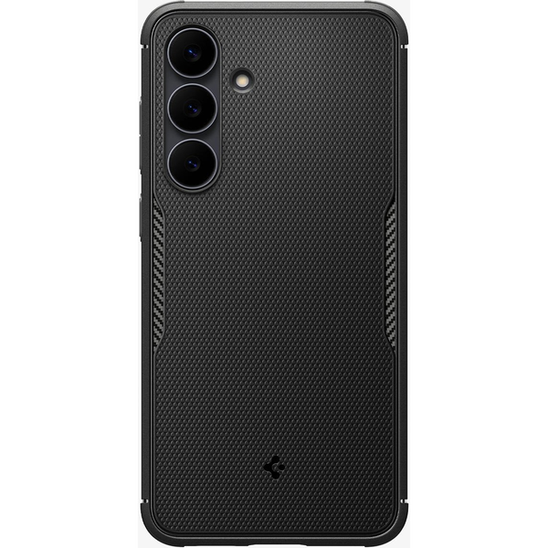 Spigen CORE ARMOR MAG szilikon telefonvédő (ütésállóság, kameravédő, érdes felület, MagSafe) FEKETE Samsung Galaxy S25 FE (SM-S731) (ACS10021)