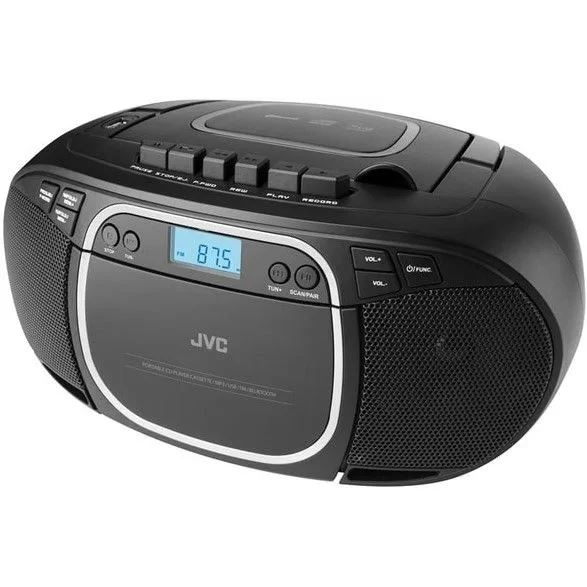 JVC RC-E451B hordozható CD-s rádiómagnó fekete (RC-E451B)