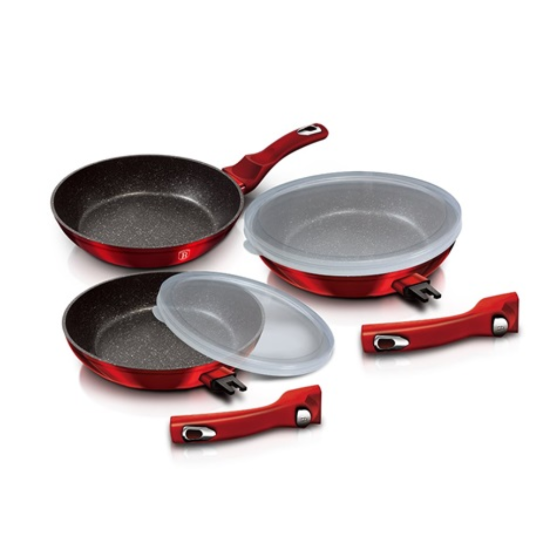 Berlinger Haus BH/7053 Serpenyő készlet - Piros (5db) (BH/7053)