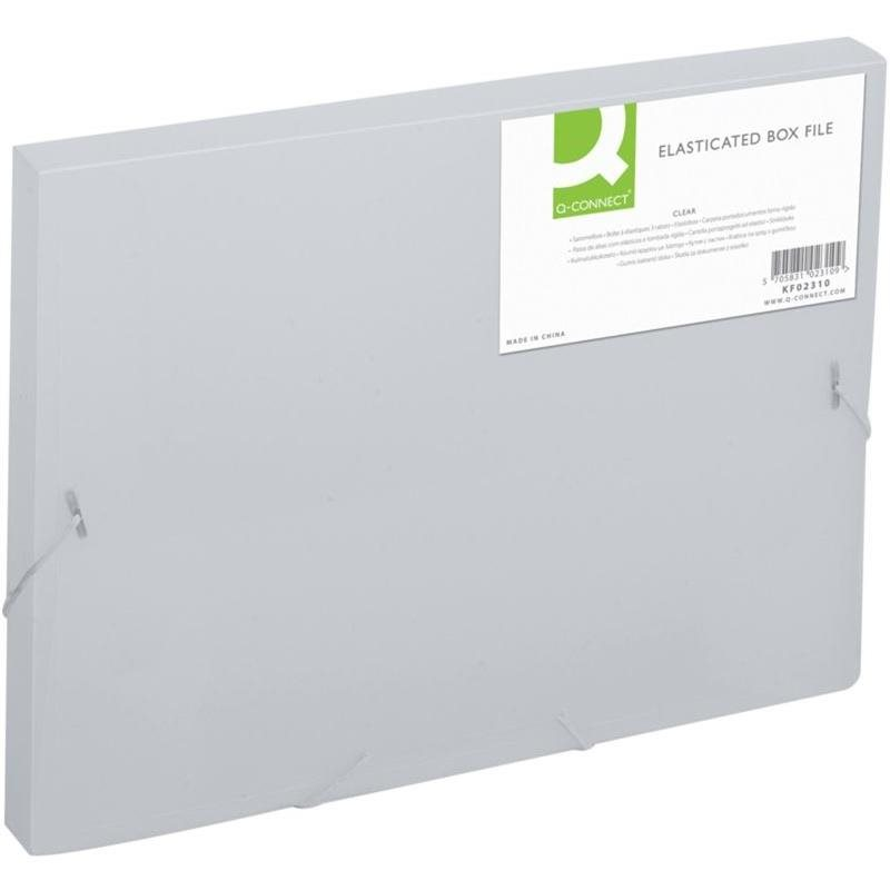 Q-CONNECT A4 gumiszalaggal, átlátszó fehér (KF02310)