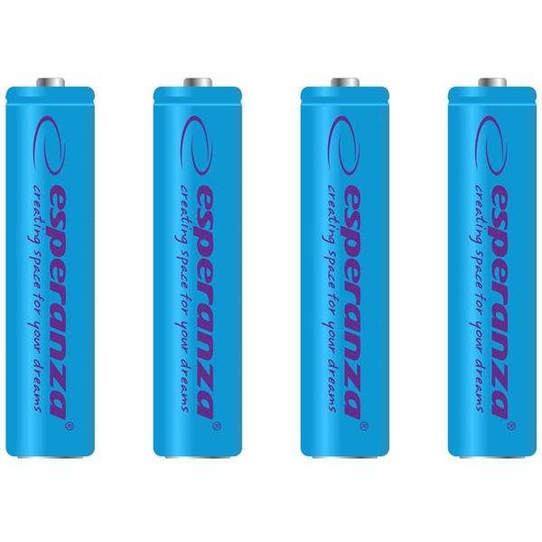 Esperanza 1000mAh AAA Ni-MH akkumulátor 4db/csomag Blue