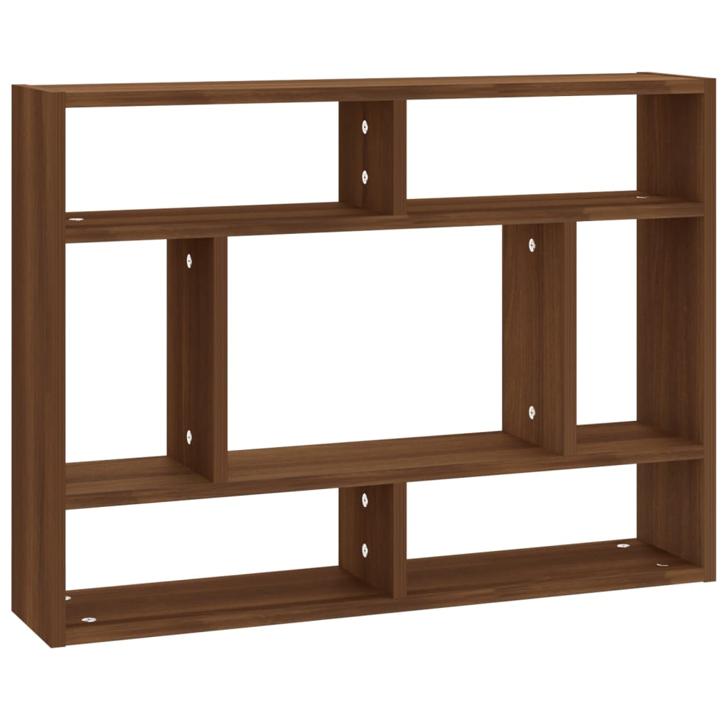barna tölgy színű szerelt fa fali polc 75 x 16 x 55 cm (815845)