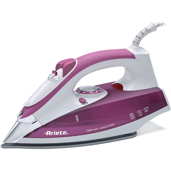Ariete 6215/00 Gőzölős vasaló Rozsdamentes acél talp 2200 W Lila, Fehér