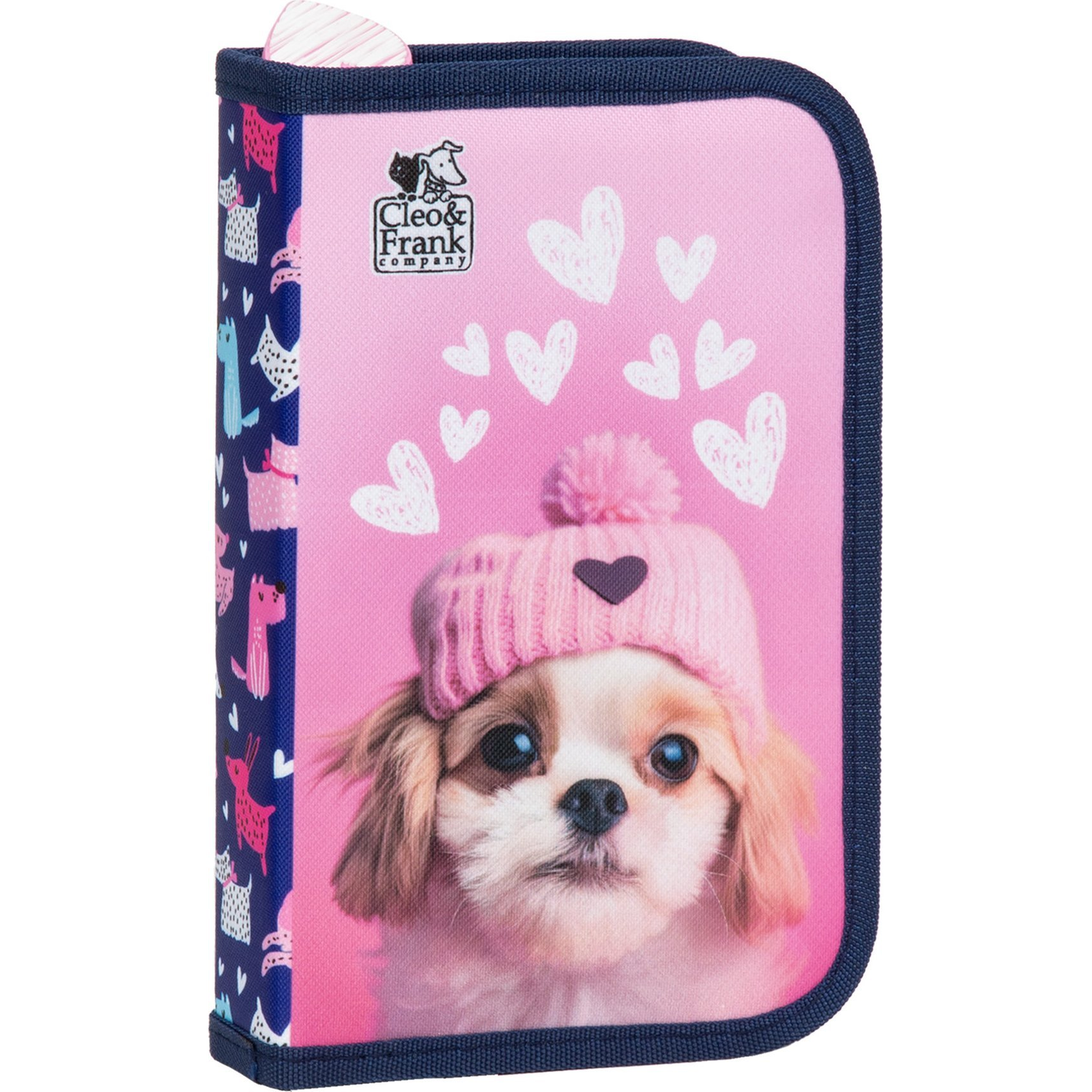 Derform Cleo És Frank Kutyás Kihajtható Felszerelt Tolltartó - Hearts (PWJCF42)