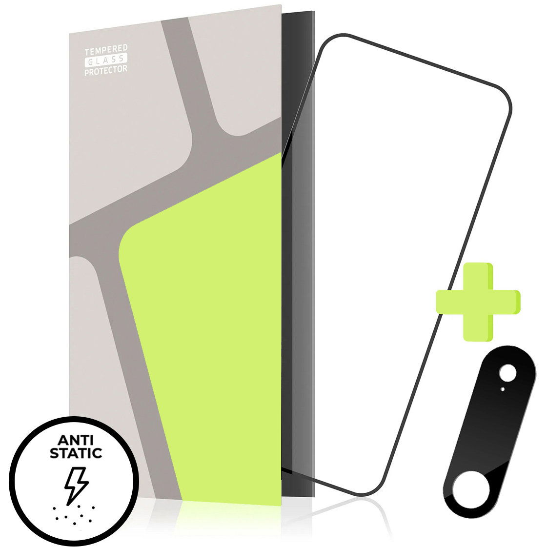 Tempered Glass Protector for iPhone Air, with adhesive ESD layer to repel dust (CaseFriendly) (TGD-IP17A-BL)